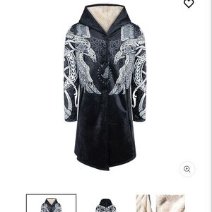 Lunafide Muninn Black and White Hooded Cloak